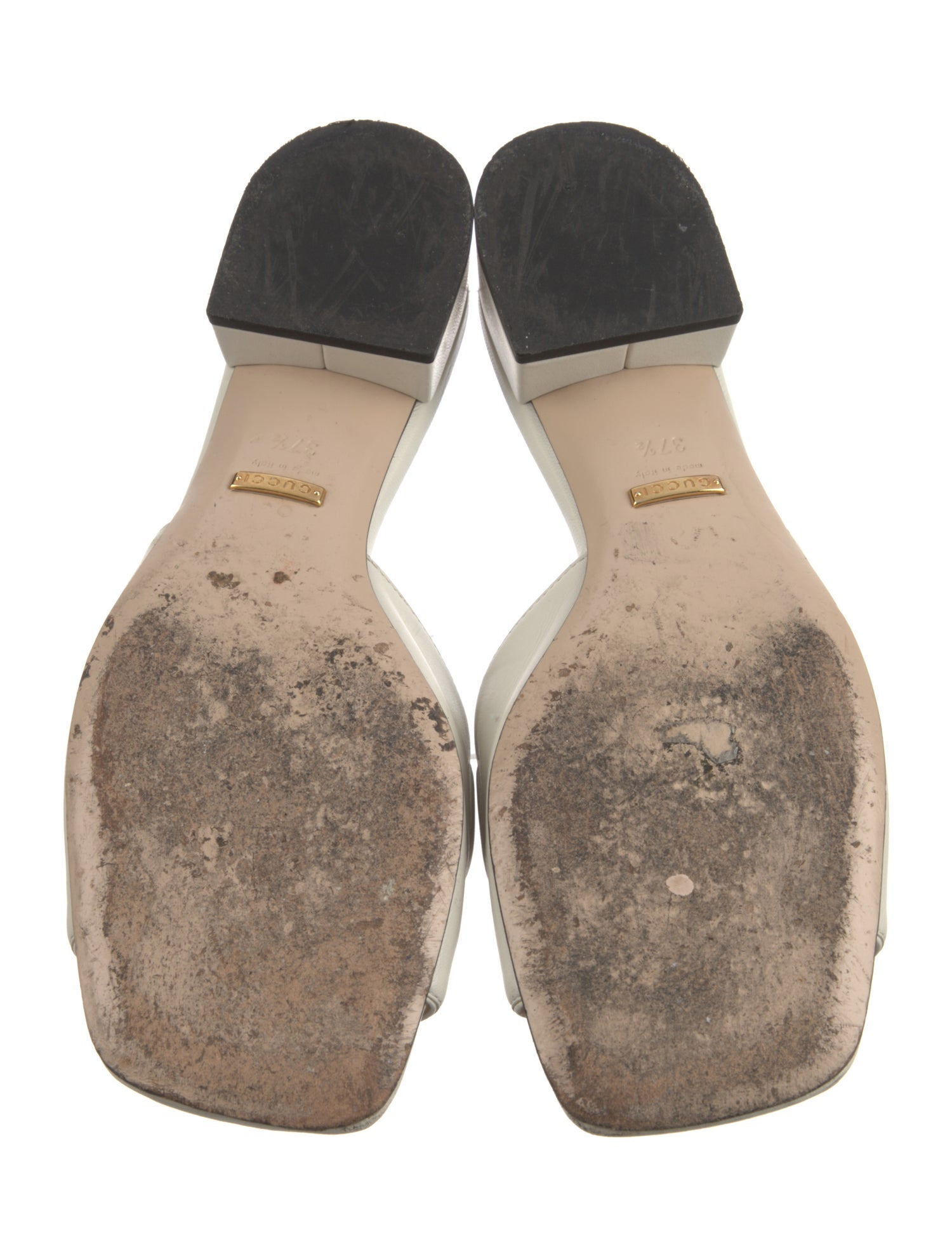 Gucci Interlocking G Logo Leather Slides